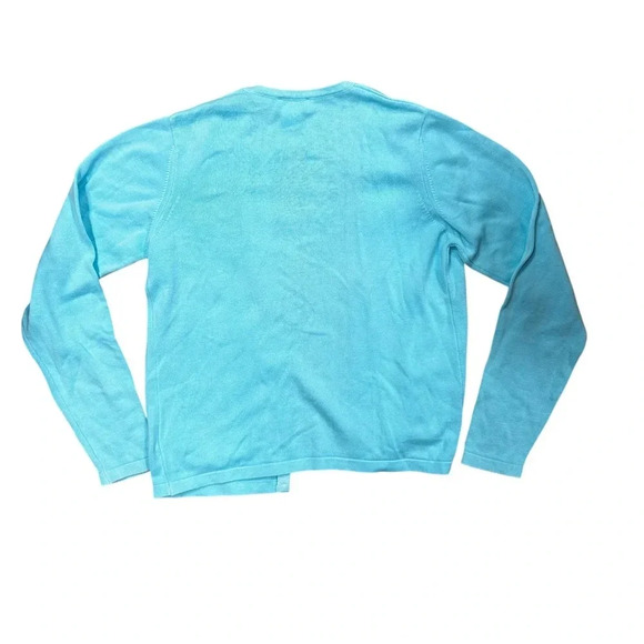 Lilly Pulitzer Womens XS Blue Aqua button down‎ cardigan White Labell Preowned - Picture 2 of 7